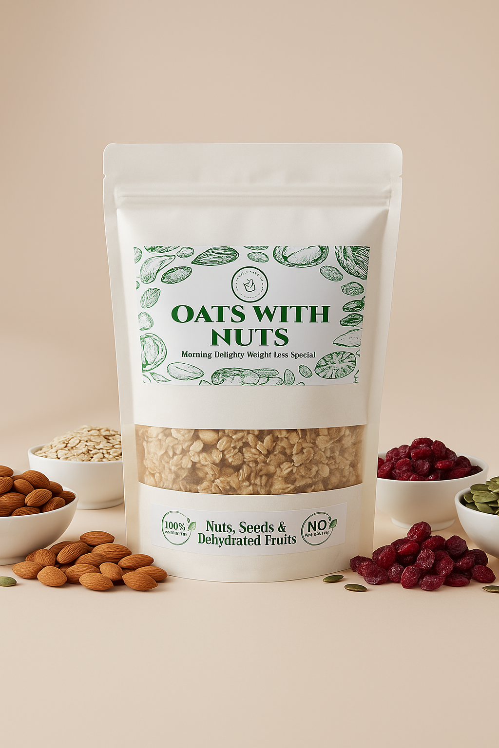 Oats with Nuts & Seeds – High-Protein Healthy Breakfast